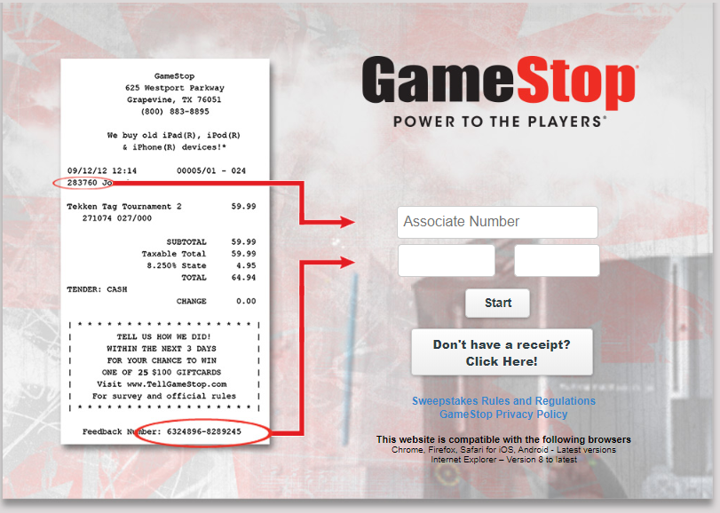 GameStop Customer Experience Survey