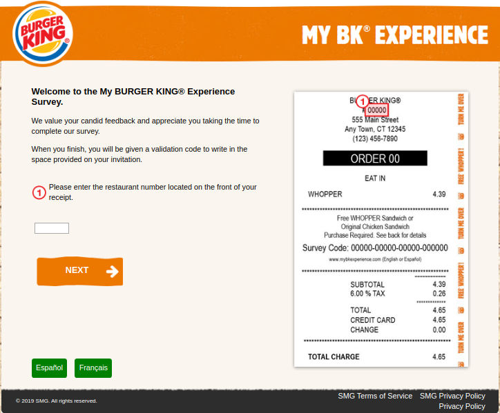 My BK Experience Survey