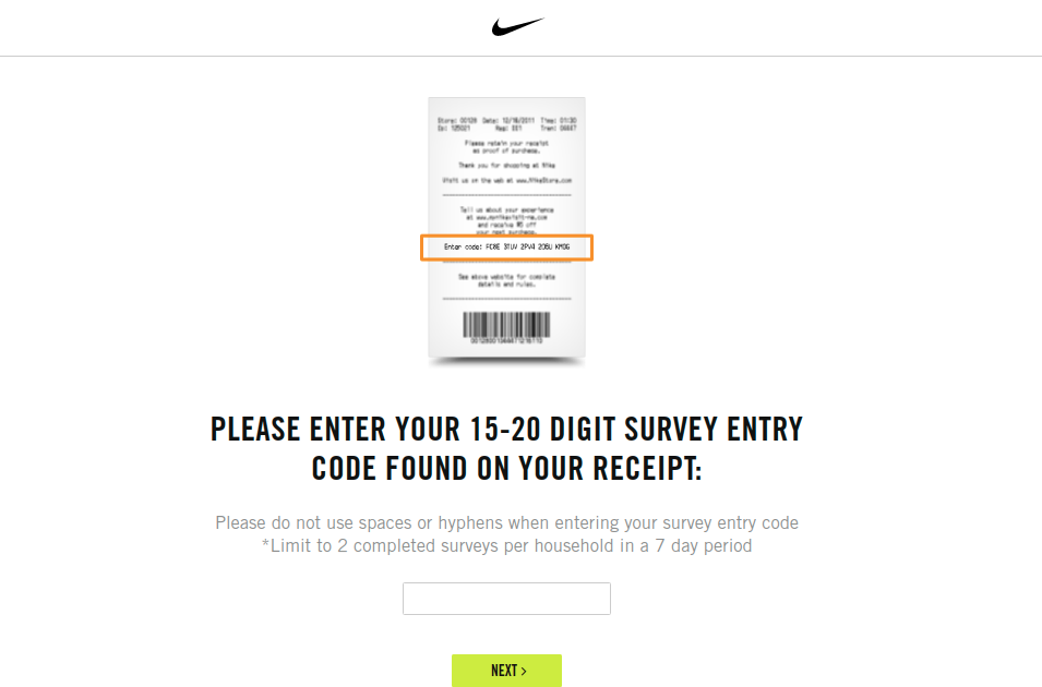 Nike Customer Survey