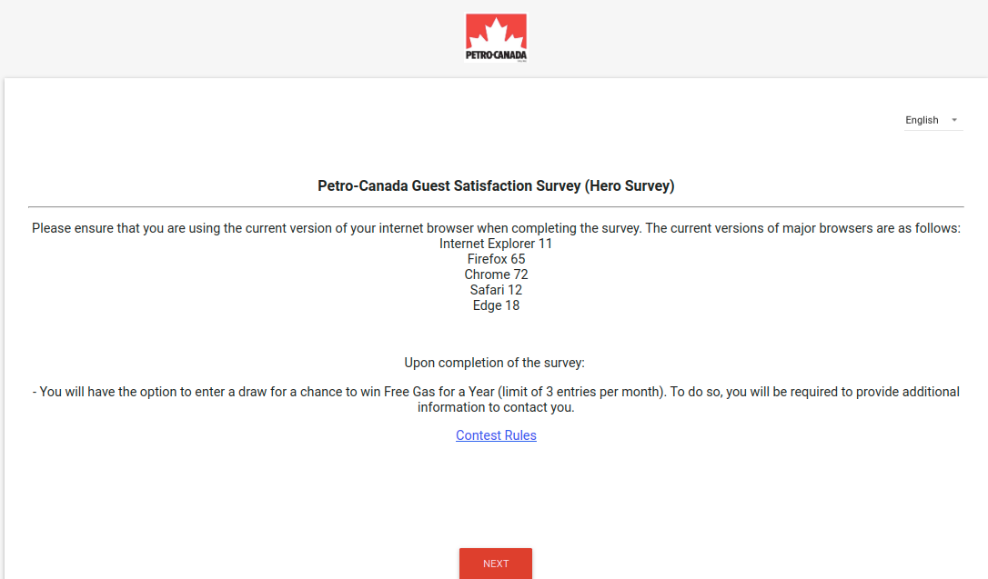 Petro-Canada Guest Survey