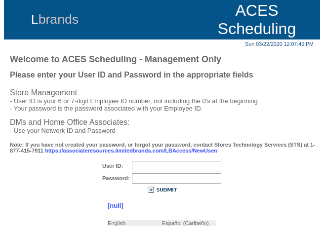 ACES Login