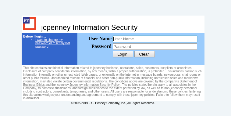 JCPenney Associate Kiosk Login