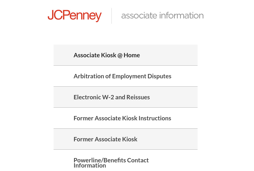 JCPenney Associate Kiosk Logo