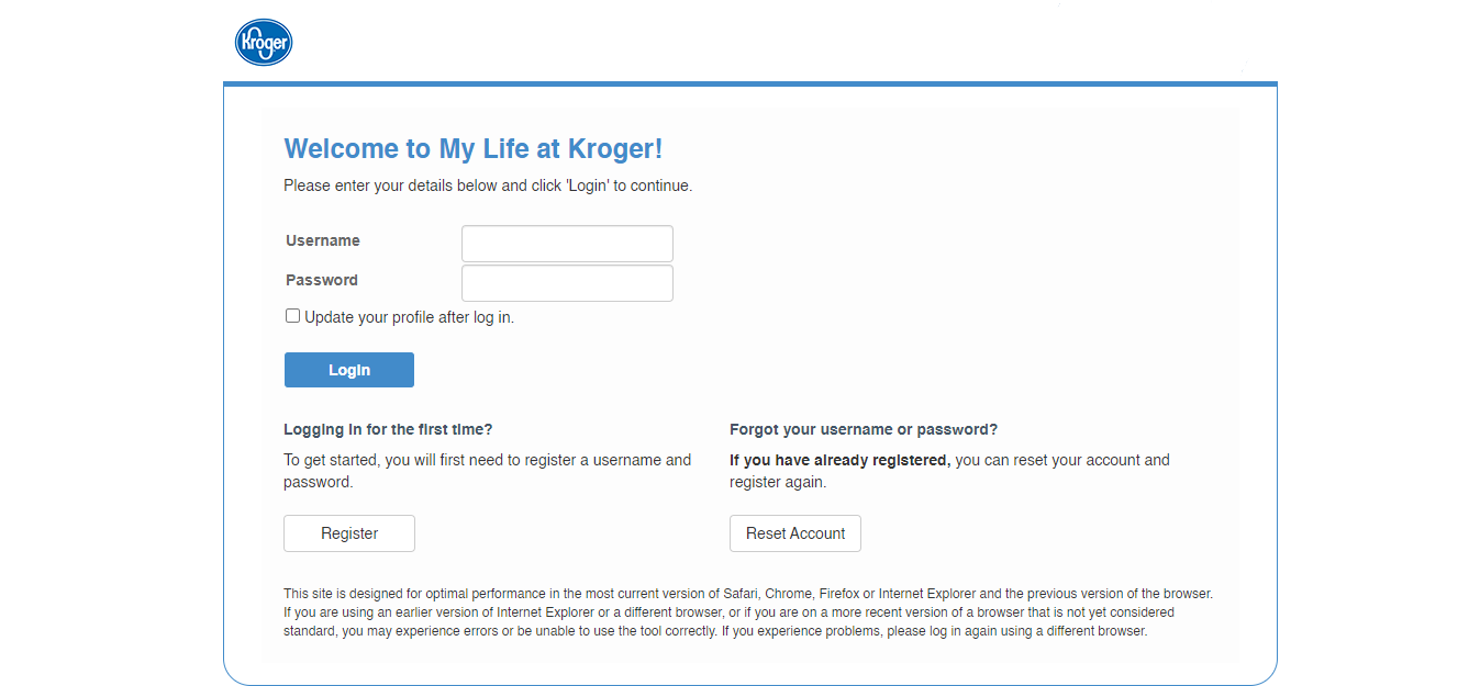 Kroger Employee login