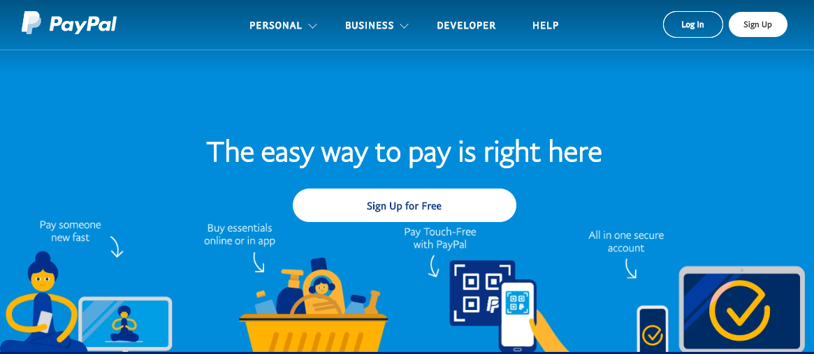 Login at PayPal Portal