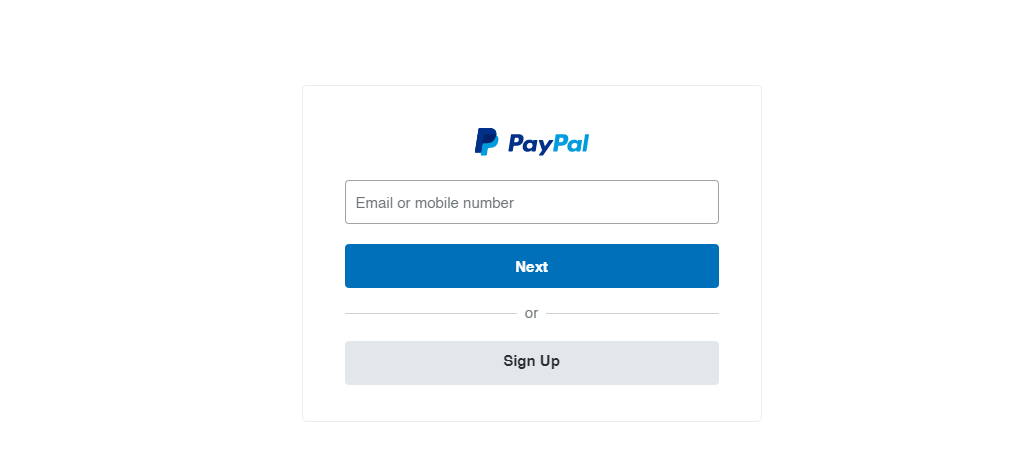 PayPal-account login