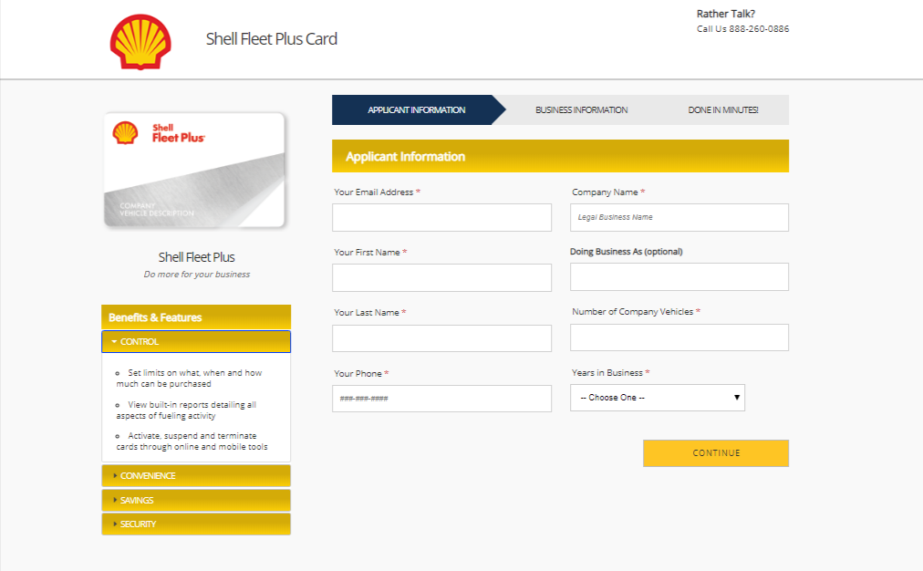 Shell Fleet Plus Credit Card