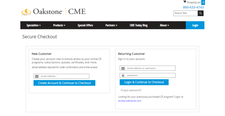 Oakestone CME login