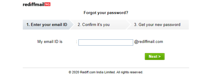 rediffmail account