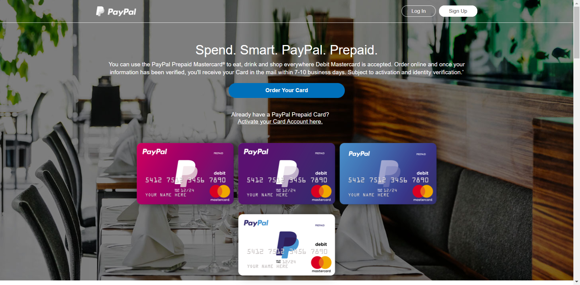 paypal prepaid mastercard sign in