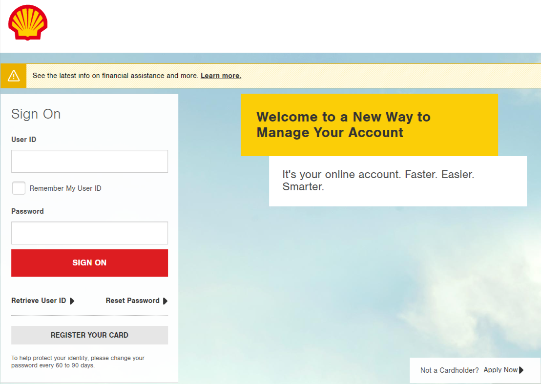 Shell credit Card Login