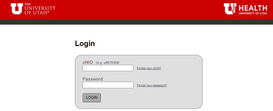 University of Utah Student login