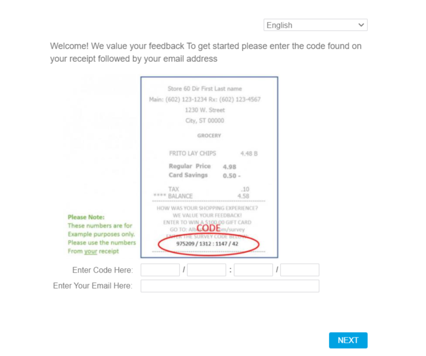  Albertsons Survey