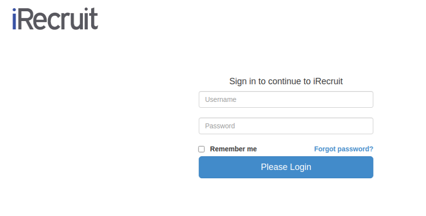 iRecruit Login