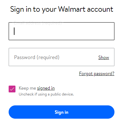 walmart credit card login