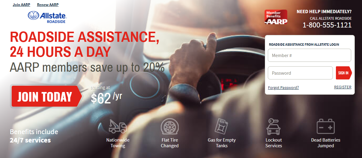 aarp roadside assistance login