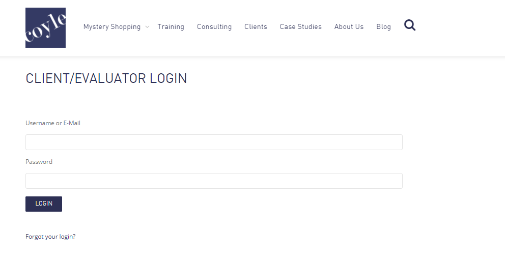 Client Evaluator Login