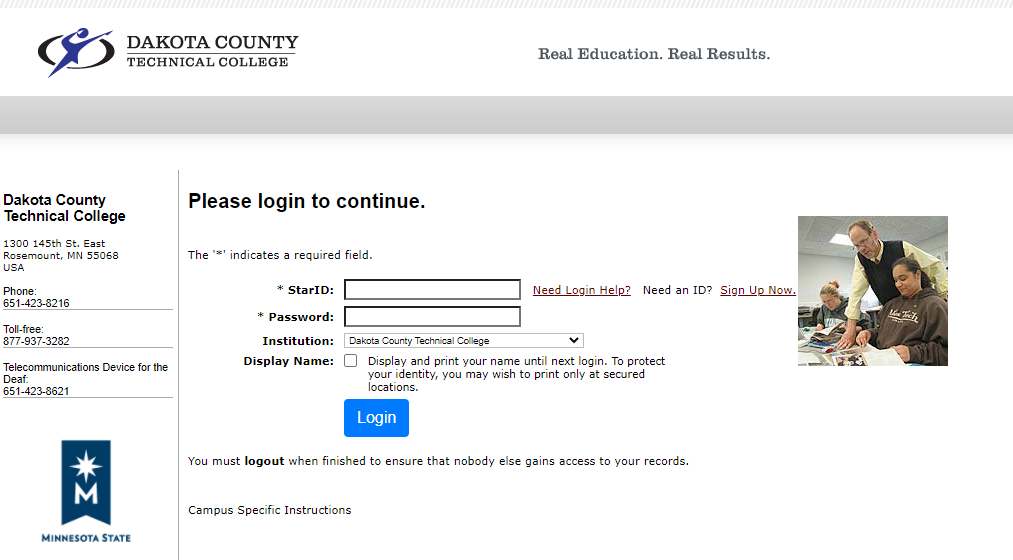 DCTC Login